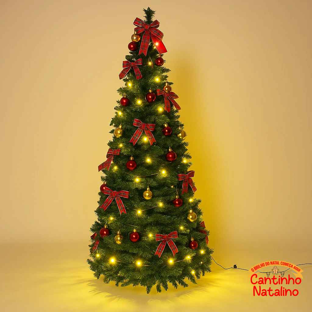 Árvore de Natal Retrátil Nevada Compacta 150cm – Pre Black Friday