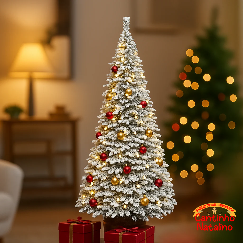 Árvore de Natal Retrátil Nevada Compacta 150cm – Pre Black Friday